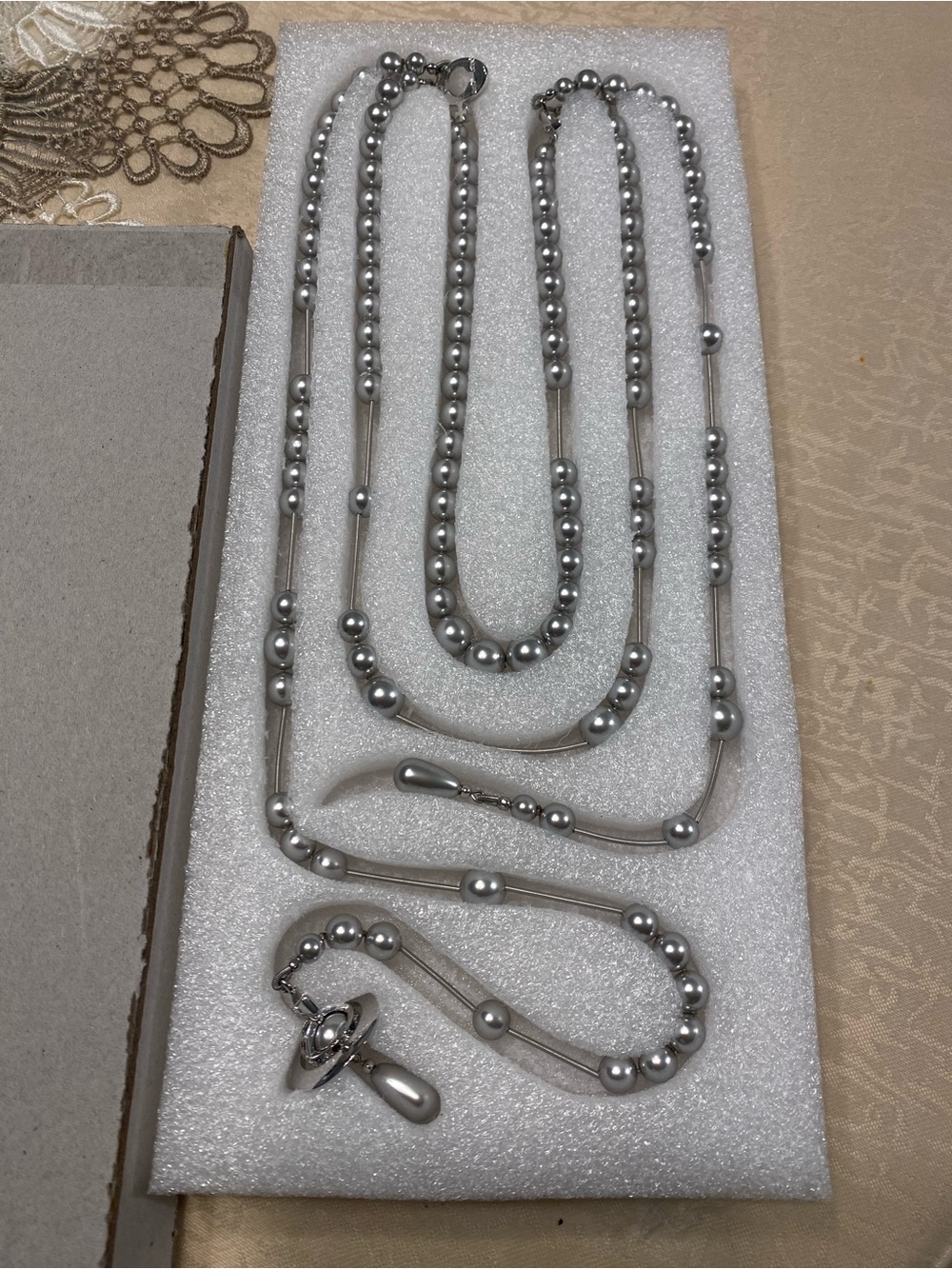 Vivienne Westwood Silver-Tone Pearl Necklace
